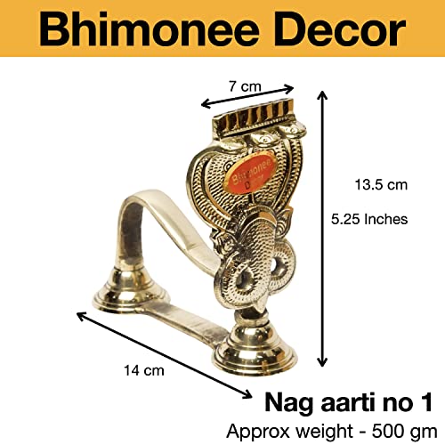  Pure Brass Nag Aarti Size