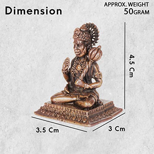  Handmade Copper Hanuman Idol 1.8 inches  Dimensions