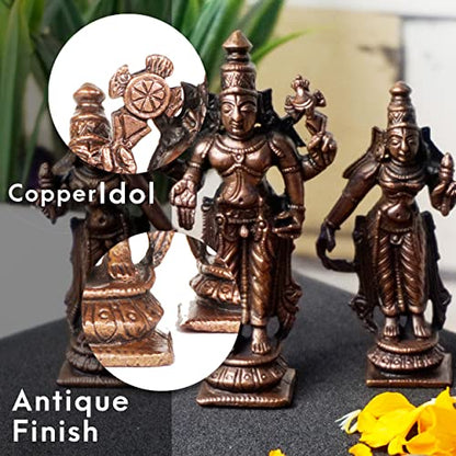 Handmade Copper Balaji Idol Set Bhimonee Decor