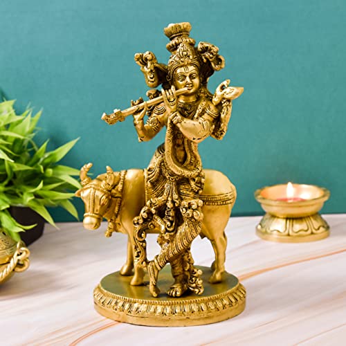  Plain Krishna Idol with Cow
