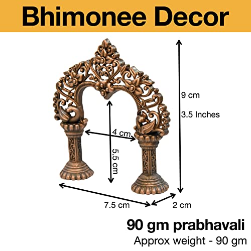 Handmade Copper Arch Prabhavali Frame Showpiece Dimension