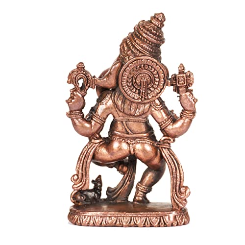 Copper Dancing Ganesha Idol 