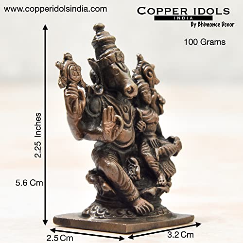 Handmade Copper Lakshmi Hayagriva Idol Dimensions